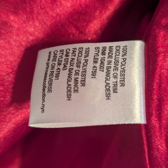 American Princess Maroon Lace Dress with Pearl Detail - Picture 12 of 13